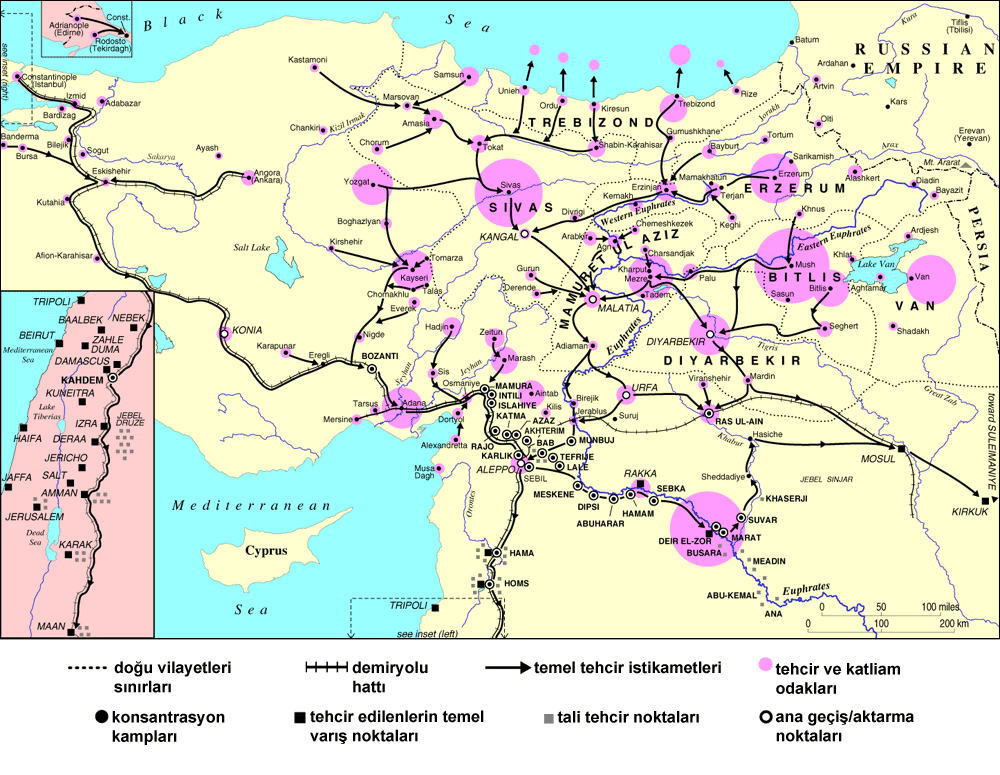 1915 Ermeni Soykırımı Haritası