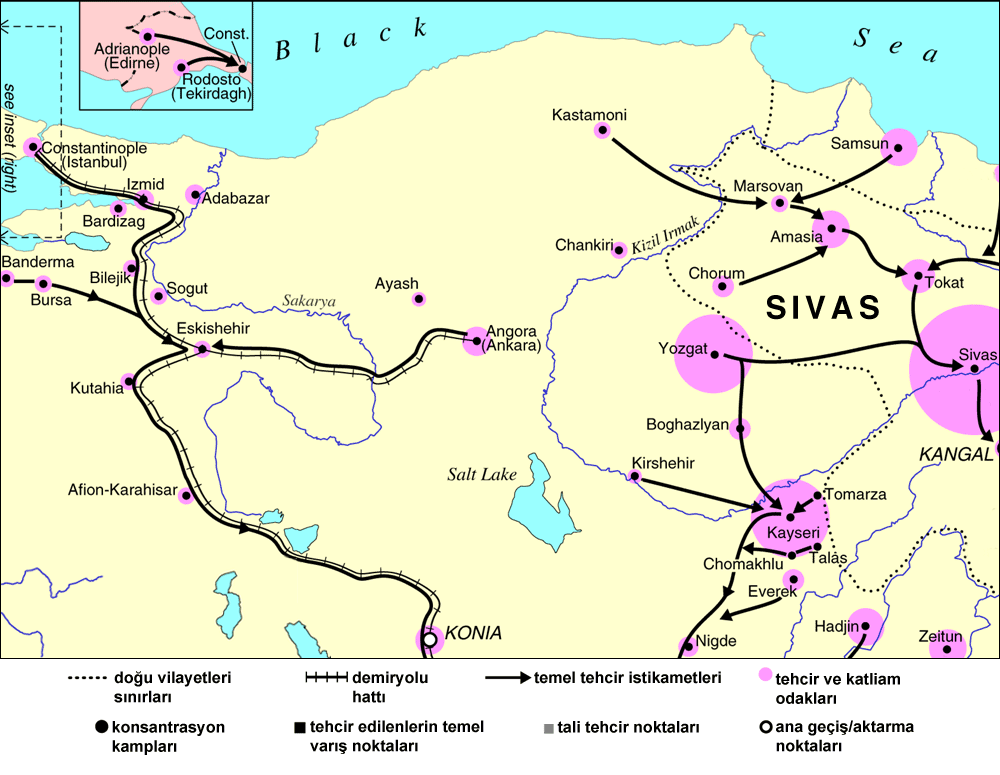 Ermeni Soykırımı Haritası -- Kuzeydoğu