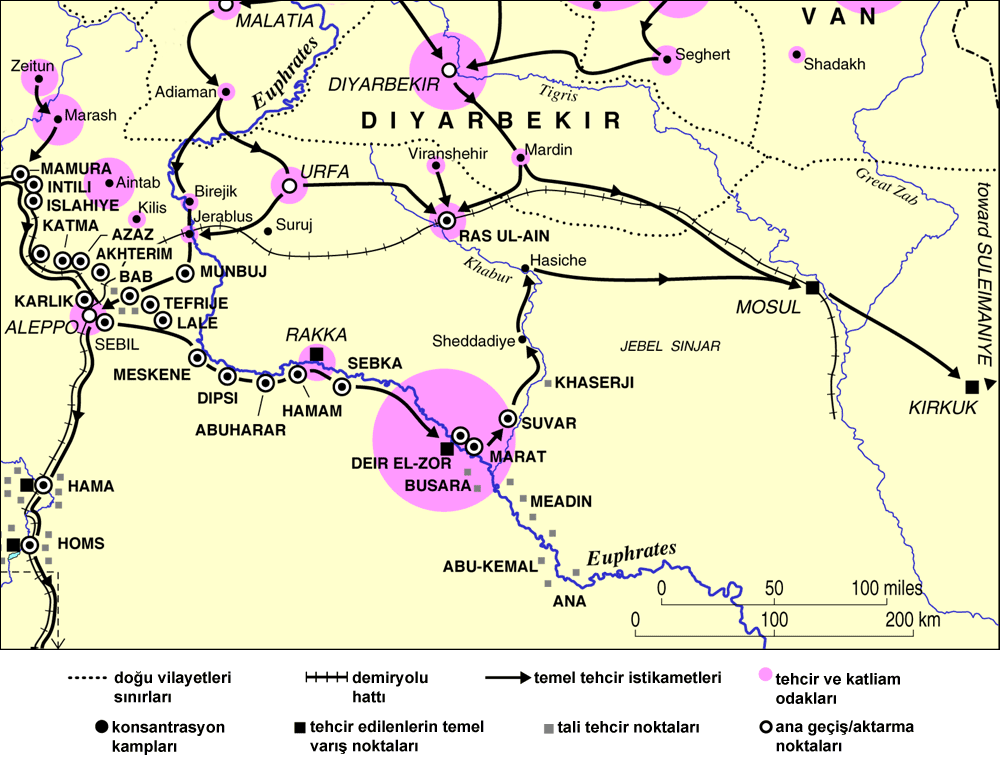Ermeni Soykırımı Haritası -- Güneydoğu