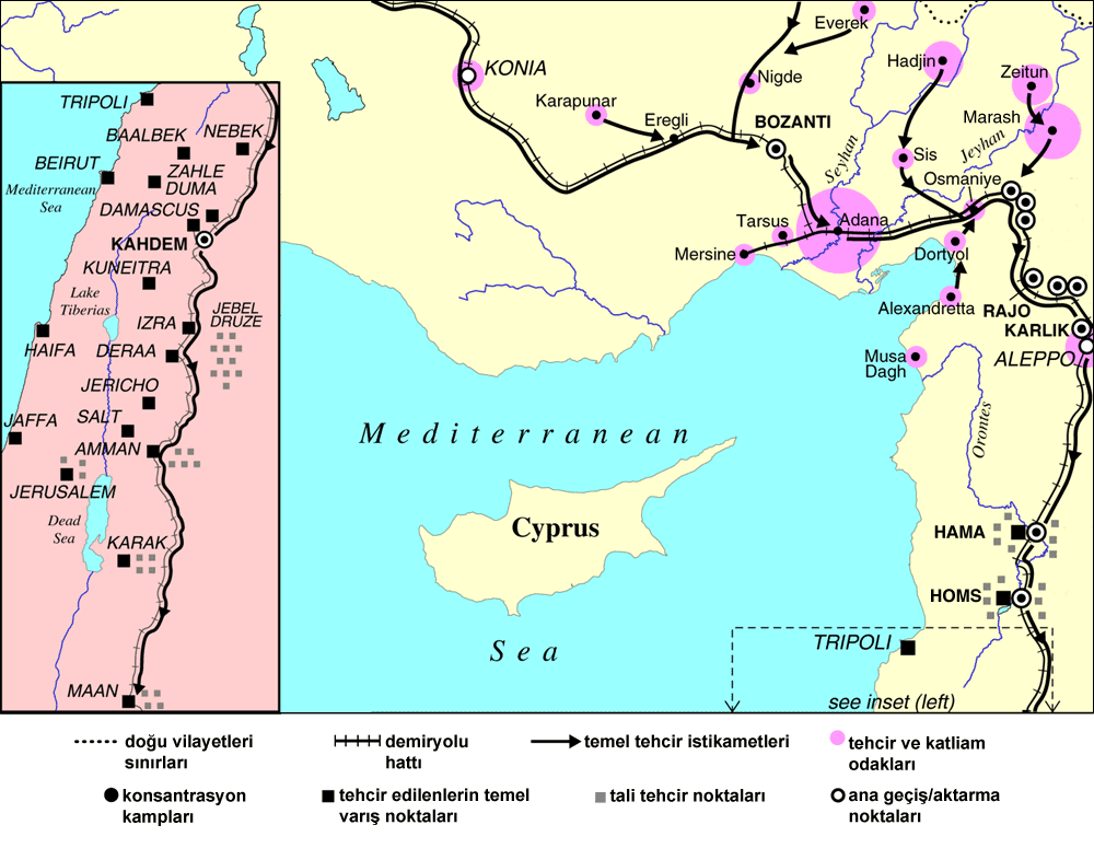 Ermeni Soykırımı Haritası -- Güneydoğu